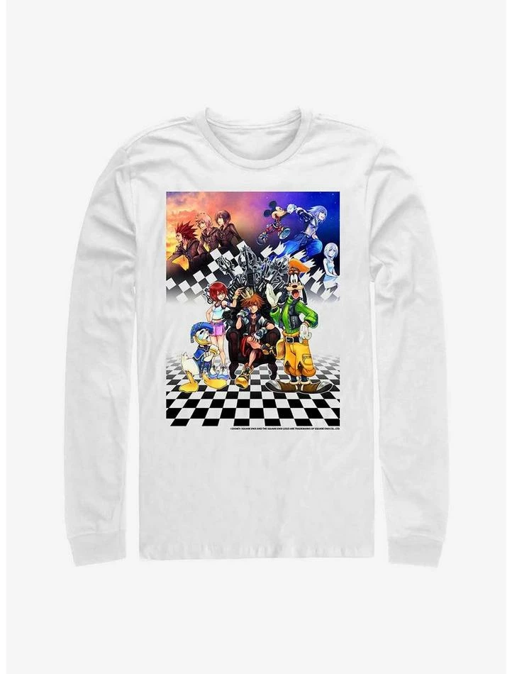 Best deal ๐ฅฐ Disney Kingdom Hearts Group Checkers Long-Sleeve T-Shirt โค๏ธ