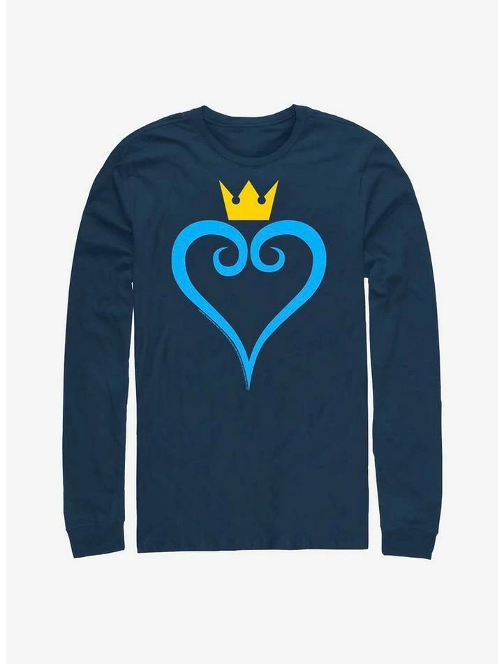 Deals ๐งจ Disney Kingdom Hearts Heart And Crown Long-Sleeve T-Shirt ๐