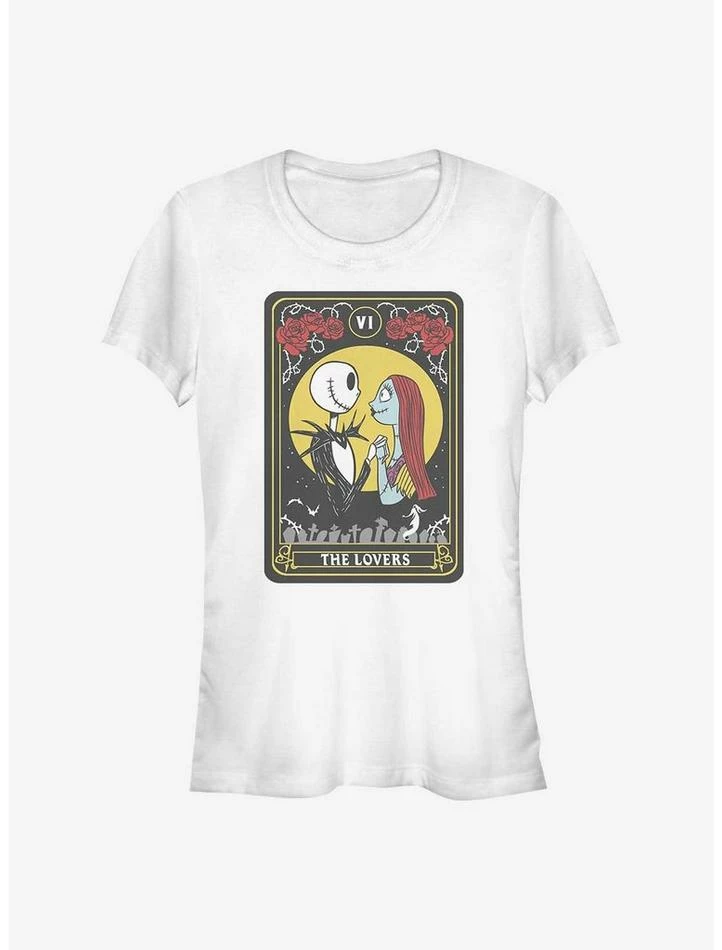 Top 10 ✨ The Nightmare Before 🎄 Christmas Jack & Sally The Lovers Tarot T-Shirt 🛒