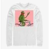 Hot Sale 😀 Disney The Muppets Biking Kermit Long Sleeve T-Shirt 🎁