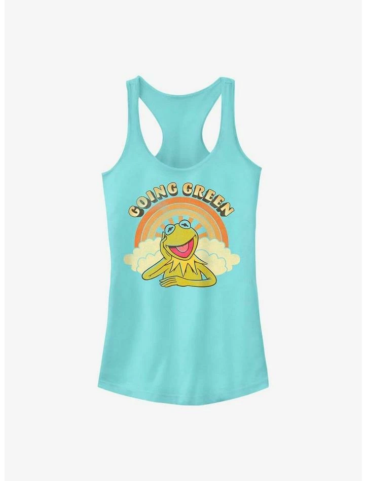 Promo 😍 Disney The Muppets Green Kermit 👧 Girls Tank ❤️
