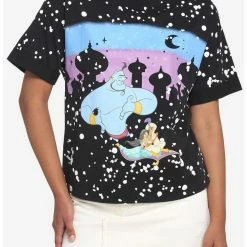 Discount 😀 Her Universe Disney Aladdin Carpet Night Sky Boyfriend Fit 👧 Girls T-Shirt 😍