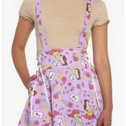 Best deal 💯 Disney Beauty And The Beast Roses Suspender 👗 Skirt 👍
