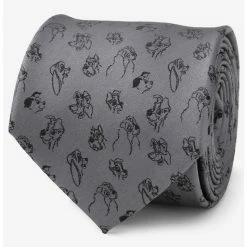 Outlet 🎉 Disney Lady and the Tramp 🐶 Dog Print Grey Tie 🎉