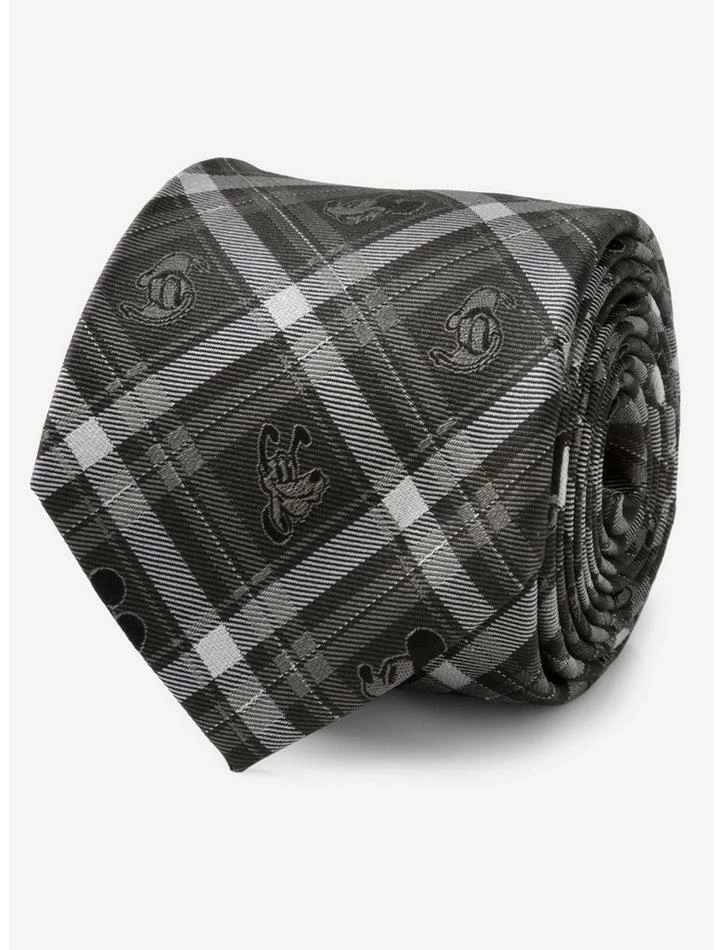 Coupon 🔥 Disney Mickey Mouse Mickey And Friends Charcoal Plaid Tie 🌟
