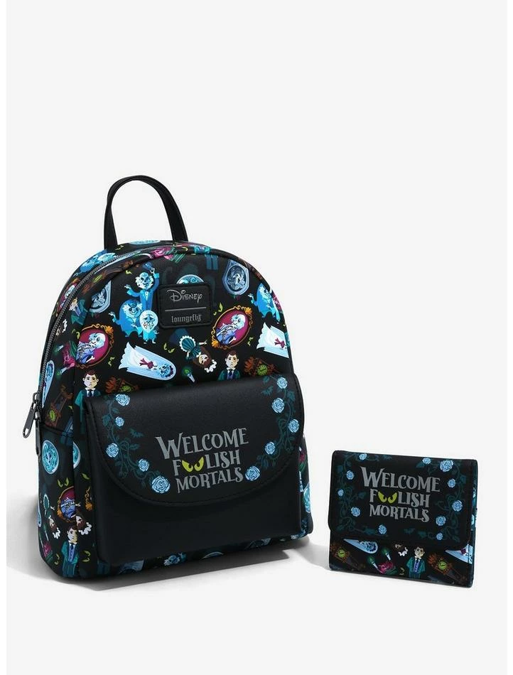 Hot Sale ๐ Loungefly Disney The Haunted Mansion Foolish Mortals Mini Flap Wallet ๐ฅฐ - Image 4