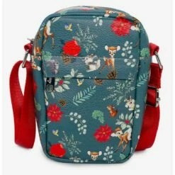 Top 10 🔥 Disney Bambi Winter Flowers Vegan Leather Crossbody Bag ❤️