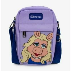 Coupon 👏 Disney The Muppets Miss Piggy Lavender Vegan Leather Crossbody Bag ❤️