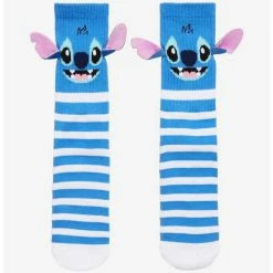 Brand new 𧨠Disney Lilo & Stitch Stripe 3D Stitch Crew 𧦠Socks π₯°