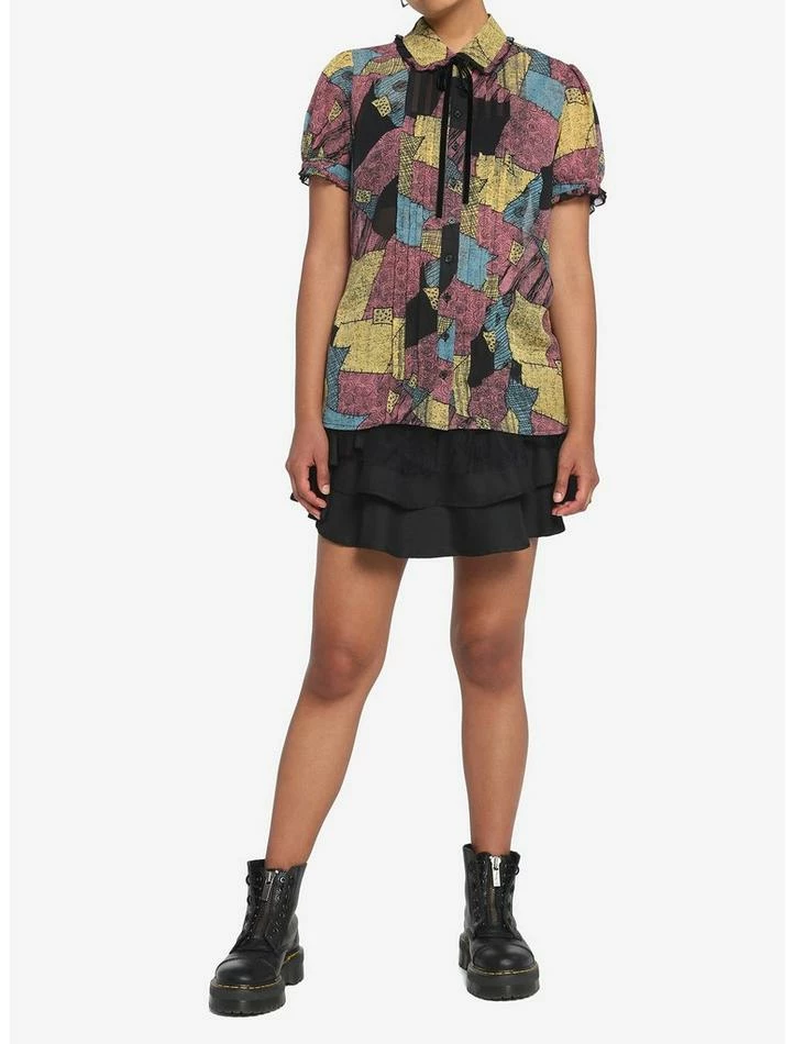 Hot Sale ❤️ The Nightmare Before 🎄 Christmas Sally 👧 Girls Woven Button-Up 😉 - Image 2