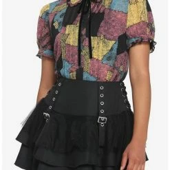 Hot Sale ❤️ The Nightmare Before 🎄 Christmas Sally 👧 Girls Woven Button-Up 😉