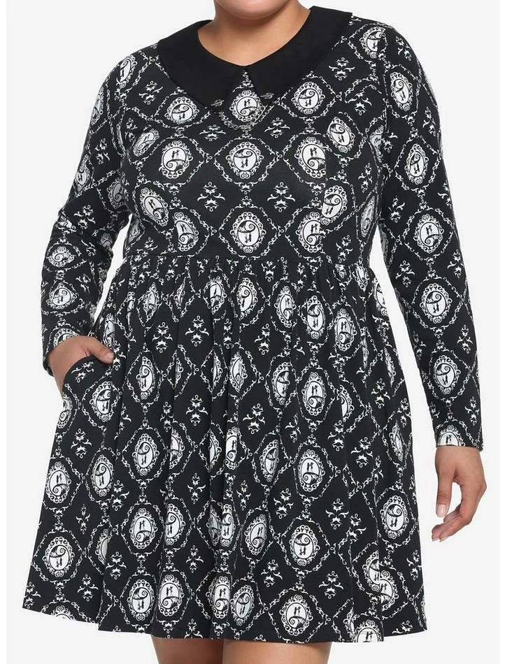 Discount 👍 The Nightmare Before 🎁 Christmas Jack & Sally Cameo 👗 Dress Plus Size 🎉