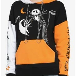 Best deal 🎁 The Nightmare Before ❄ Christmas Color-Block 👧 Girls Hoodie 🥰