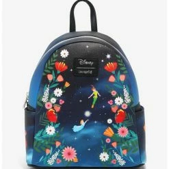 Deals 🤩 Loungefly Disney Peter Pan Floral Mini 🎒 Backpack 🤩