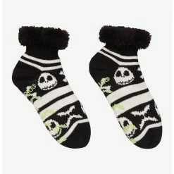 Hot Sale 🎁 The Nightmare Before 🎄 Christmas Jack & Bat Cozy Slipper 🧦 Socks ❤️