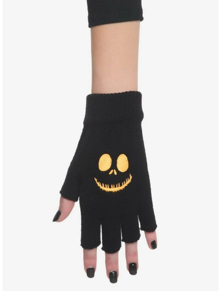 Discount ⌛ The Nightmare Before 🎁 Christmas Jack Fingerless Gloves 🥰 - Image 2