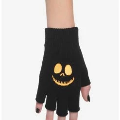 Discount ⌛ The Nightmare Before 🎁 Christmas Jack Fingerless Gloves 🥰