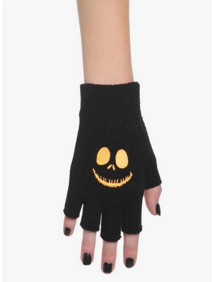 Discount ⌛ The Nightmare Before 🎁 Christmas Jack Fingerless Gloves 🥰