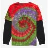 Promo ✨ Our Universe Disney Hocus Pocus Max Tie-Dye Twofer Long-Sleeve T-Shirt 🎉
