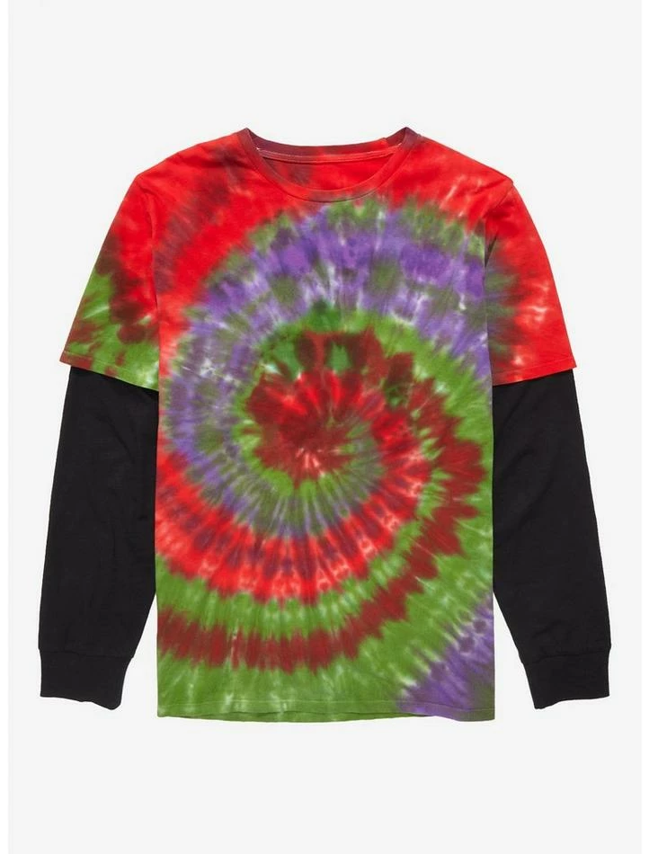 Promo ✨ Our Universe Disney Hocus Pocus Max Tie-Dye Twofer Long-Sleeve T-Shirt 🎉
