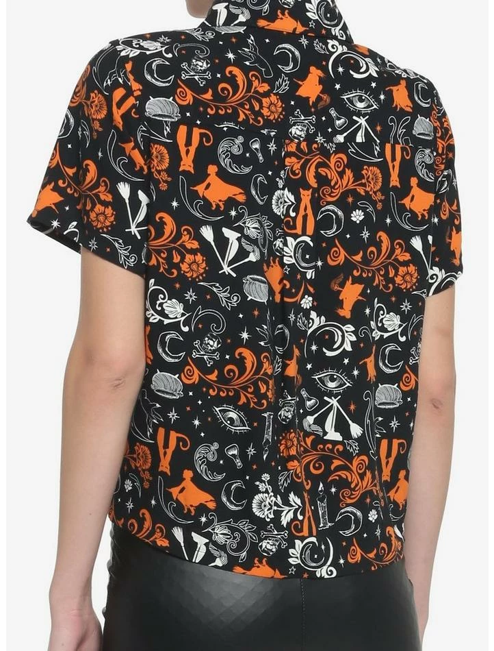 Brand new π Her Universe Disney Hocus Pocus Filigree Icons π§ Girls Woven Button-Up π - Image 3
