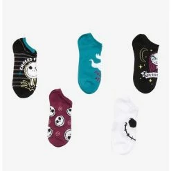 Best Pirce ๐ The Nightmare Before ๐ Christmas Quotes Icons No-Show ๐งฆ Socks 5 Pair ๐งจ