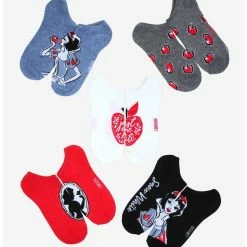 Discount 😉 Disney Snow White And The Seven Dwarfs Watercolor No-Show 🧦 Socks 5 Pair 🔔
