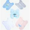 New 🧨 Disney Lilo & Stitch Textured No-Show 🧦 Socks 5 Pair 🎁