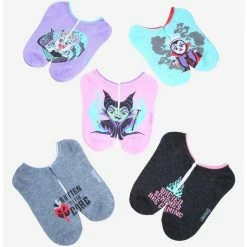Best Sale 🛒 Disney Chibi Villains No-Show 🧦 Socks 5 Pair 🔔