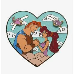 Cheap ๐งจ Loungefly Disney Hercules Couple 3 Inch Sliding Enamel Pin ๐