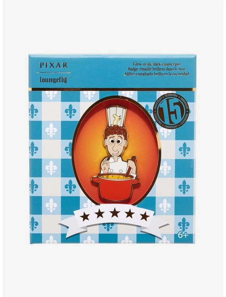 Cheap ๐งจ Loungefly Disney Pixar Ratatouille Linguini Glow-In-The-Dark 3 Inch Enamel Pin โ - Image 2
