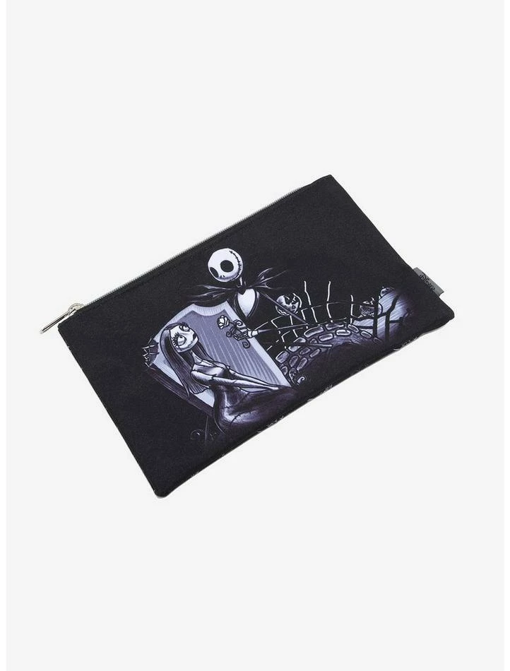 Hot Sale 😀 Loungefly The Nightmare Before 🎅 Christmas Jack & Sally Grave Date Makeup Bag 👍