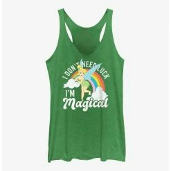 Top 10 😀 Disney Peter Pan Tinker Bell Don't Need Luck 👧 Girls Tank Top 🔥