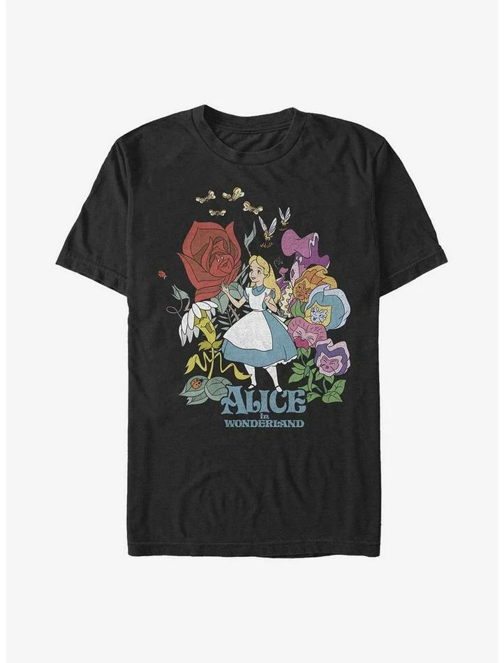 Best deal ⌛ Extra Soft Disney Alice in Wonderland Flower Love T-Shirt 👍