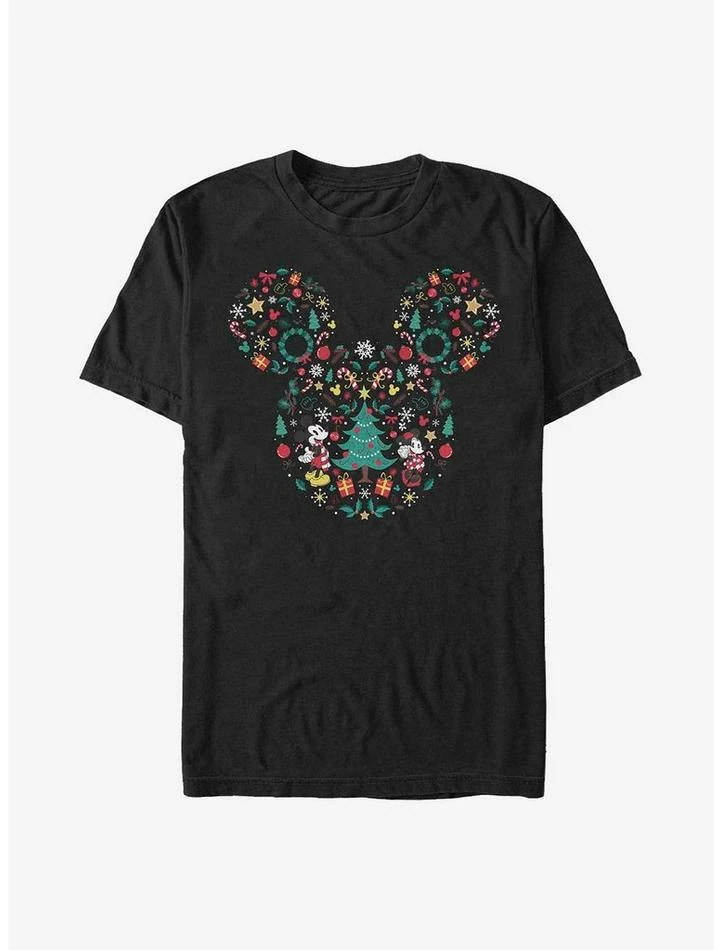 Promo 😍 Extra Soft Disney Mickey Mouse & Minnie Mouse Icon Ear Fill T-Shirt ✨