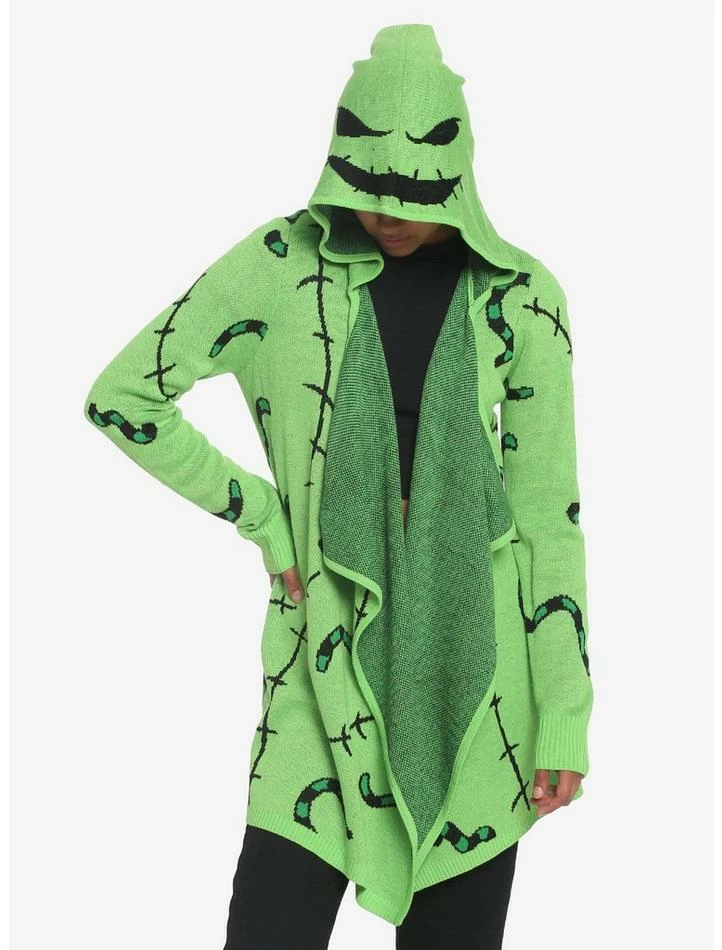 Deals 🌟 The Nightmare Before 🎁 Christmas Oogie Boogie Drape 👧 Girls Cardigan 😉 - Image 4