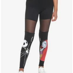 Wholesale 🔥 The Nightmare Before 🎄 Christmas Jack & Sally Mesh Leggings 🤩
