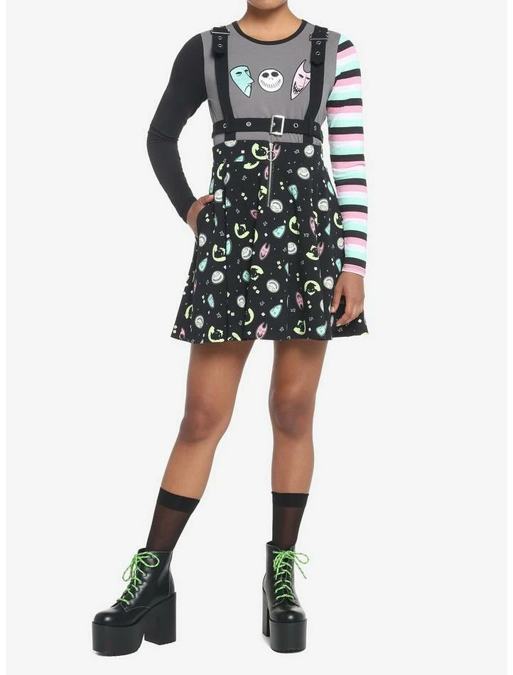 Best Pirce ⭐ The Nightmare Before 🎄 Christmas Oogie's Boys Harness Suspender 👗 Skirt 🥰 - Image 2