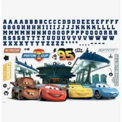 Deals 🥰 Disney Pixar Cars Peel And Stick Giant Wall Decals With Alphabet 😀