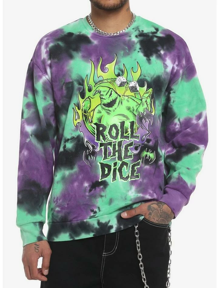 Top 10 💯 The Nightmare Before 🎅 Christmas Oogie Boogie Dice Tie-Dye Sweatshirt 😀