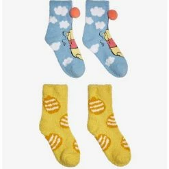 Best Pirce ๐ Disney Winnie The Pooh Honey Pom Fuzzy ๐งฆ Socks 2 Pair ๐