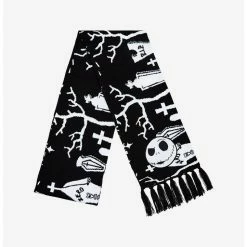 Best Pirce 🤩 The Nightmare Before 🎅 Christmas Graveyard Scarf 🔔