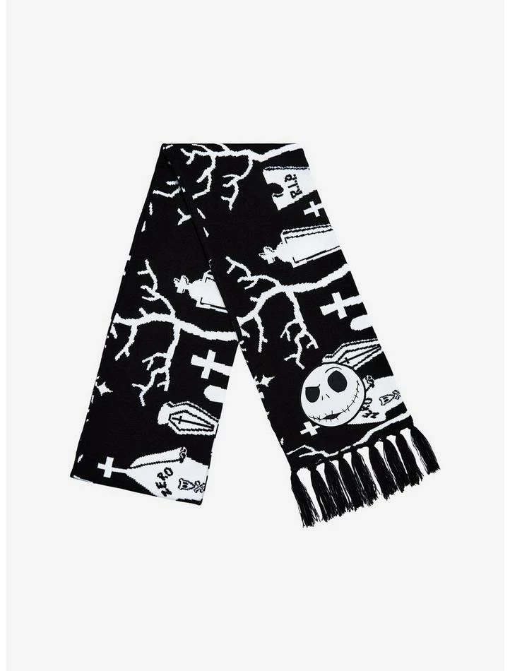 Best Pirce 🤩 The Nightmare Before 🎅 Christmas Graveyard Scarf 🔔