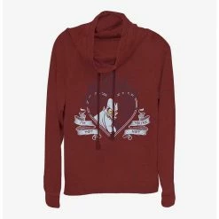 Best Sale 😉 Disney Hercules Hades I'm Hot You're Not 👧 Girls Cowl Neck Long Sleeve Top 🧨