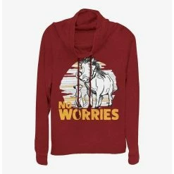 Best deal 👍 Disney The Lion King Live Action No Worries Club 👧 Girls Cowl Neck Long Sleeve Top 🥰