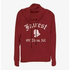 Promo 🛒 Disney Snow White and the Seven Dwarfs Olde Fairest 👧 Girls Cowl Neck Long Sleeve Top ⭐