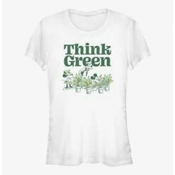 Budget 😉 Disney Mickey Mouse Green Thinking 👧 Girls T-Shirt 🎁