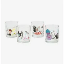 Deals 👍 Disney Villains Glass Cup Set 🔥