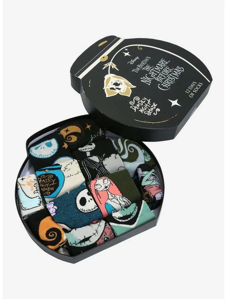 Budget 🌟 The Nightmare Before 🔔 Christmas 12 Days Of 🧦 Socks Gift Set 🤩 - Image 2