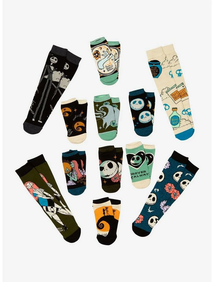 Budget 🌟 The Nightmare Before 🔔 Christmas 12 Days Of 🧦 Socks Gift Set 🤩 - Image 3